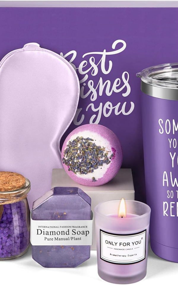 High-quality home gift set in a purple box