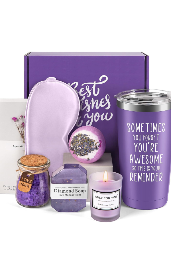 High-quality home gift set in a purple box
