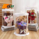 Plush Bear With Soap Flower Bouquet Rose Bear Doll Toy Gifts Box