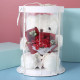 Plush Bear With Soap Flower Bouquet Rose Bear Doll Toy Gifts Box