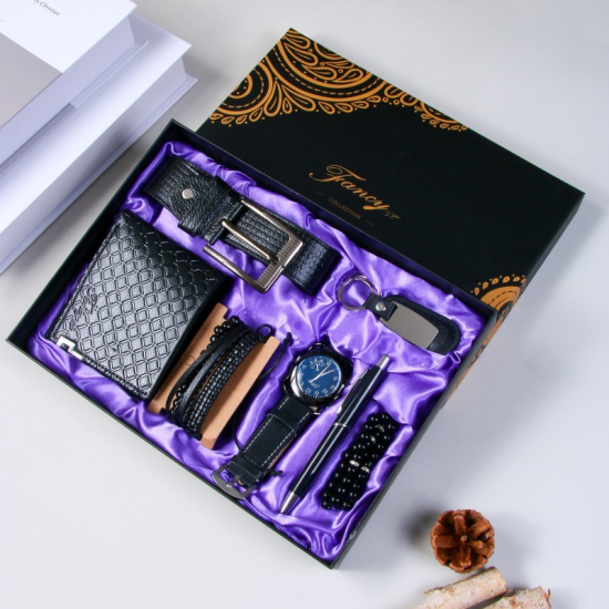 Men's Gift Set for New Year Wallet Watch Belt Perfume-for Cross-Border Business Thanksgiving Valentine's Day Father's Day
