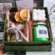 Luxury gift box, perfume, essential oil, candle with gift, birthday decoration, exquisite candle