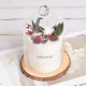 Luxury dried flowers, with a glass lid, and a scented candle made from soy wax, customizable upon request.