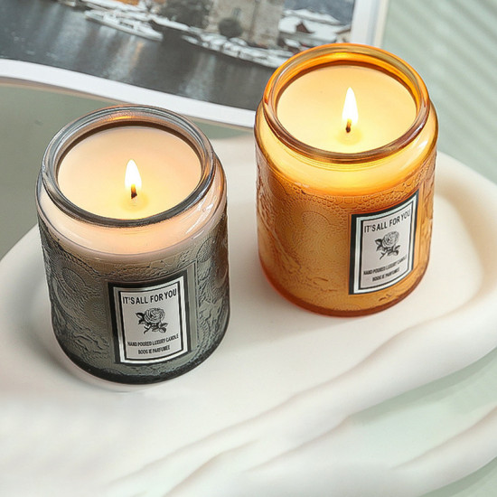 Best-selling luxury scented wax candles in glass jars, fragrance candles, aromatherapy candles
