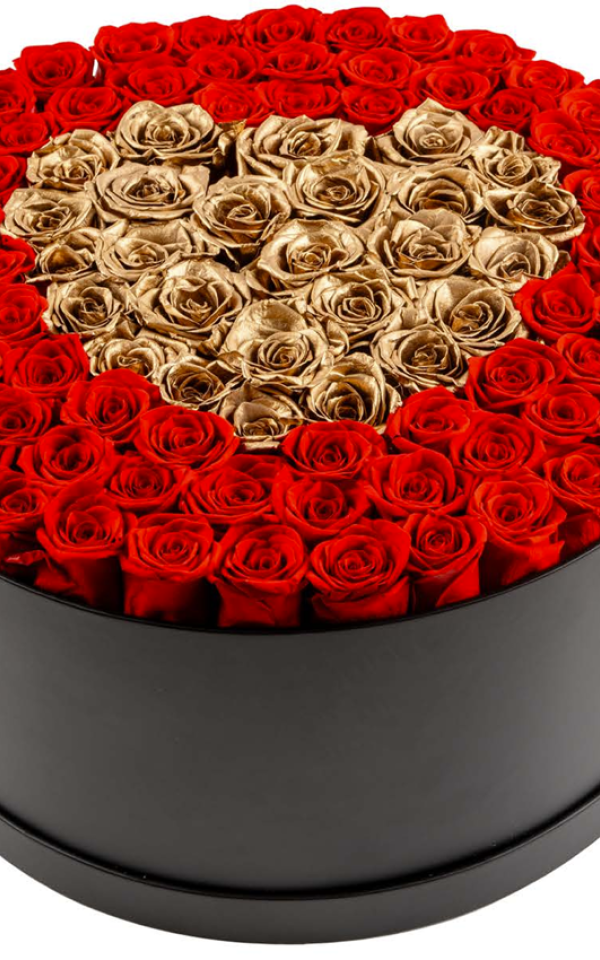 High Quality High-end Packaging Pure Natural Real Flowers Preserved Natural Flower Hug Hoop Bucket Rose Gift Box