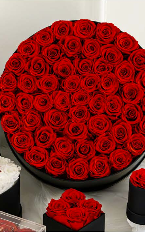 High Quality High-end Packaging Pure Natural Real Flowers Preserved Natural Flower Hug Hoop Bucket Rose Gift Box