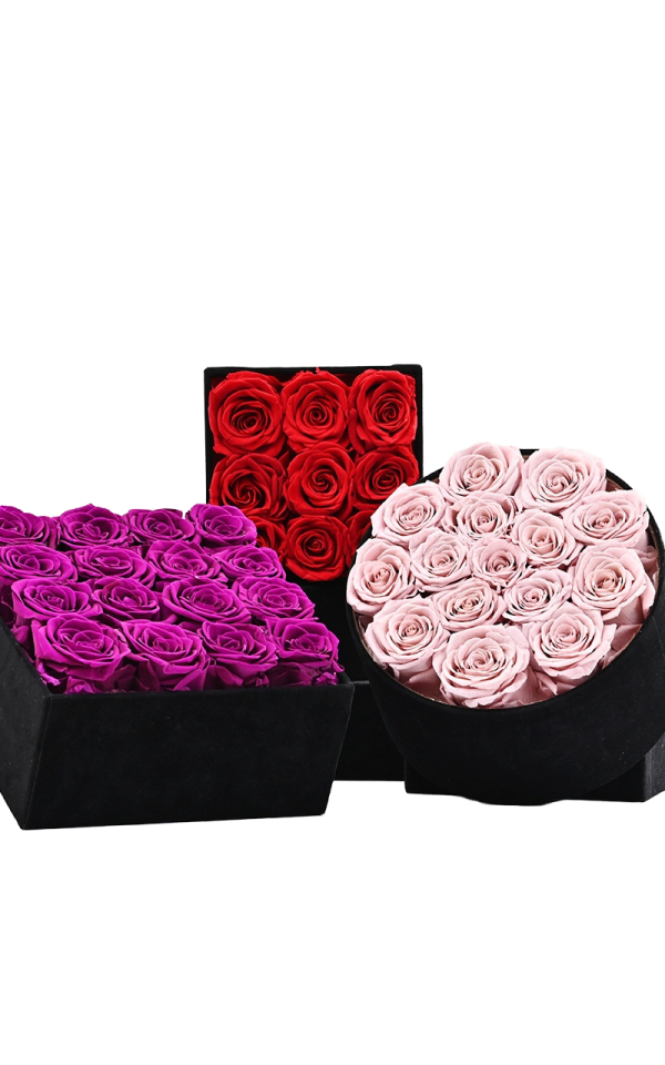 Zhonghui Eternal Flower Gift Box Naturally Preserved Rose Design Long-Lasting 3-5 Years Valentine's Day/Christmas Mother's Day