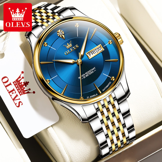 OLEVS 9927 Waterproof Wrist Watch Luxury Automatic High Quality Stainless Steel  Custom Men Mechanical SmartWatch