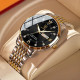 Business Casual Watch for Men Stainless Steel Top Quality Luxury Luminous Date Week Sport Wrist Watches