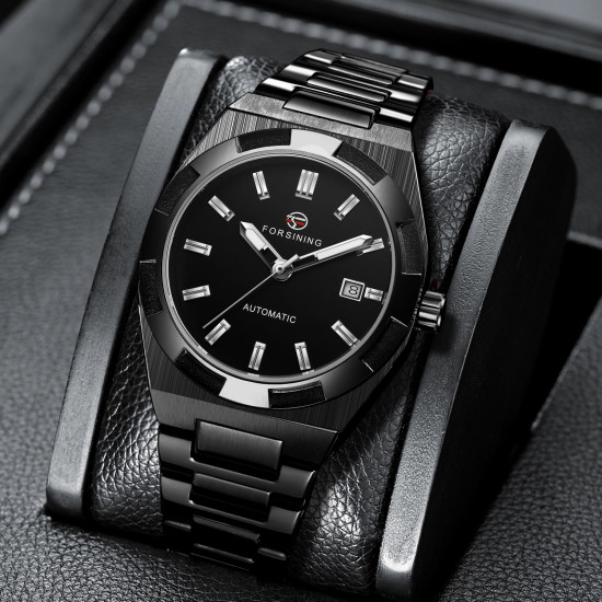 Forsining Reloj Para Hombre Luxury Men Stainless Steel Strap Automatic Watch Luminous Wristwatch Mechanical Watch