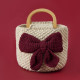 Handmade Crocheted Knitted Tote Bag for Women Fashionable Accessory Handbag with Cartoon Plant Love Styles-Grandmother Bag