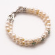 Luxury Pearl Bracelet Baroque Freshwater Pearl Cubic Zircon Inlaid Gold Plated High-End Gift Pearl Bracelet
