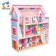 Most Popular DIY Mini Pink Wooden Doll House Toy for Girls Educational Toy-W06A100