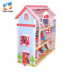 Most Popular DIY Mini Pink Wooden Doll House Toy for Girls Educational Toy-W06A100