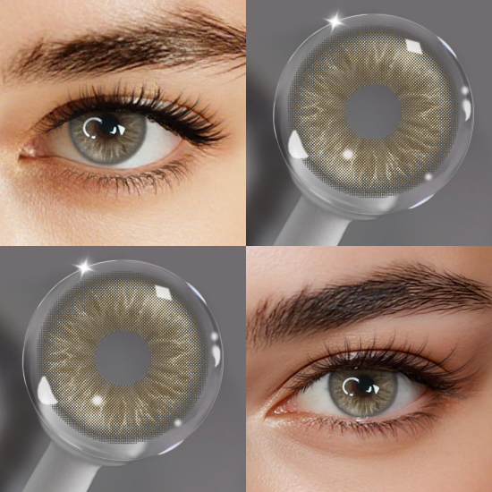 Lalens  Myopia Brown Color Contact Lens 2 Tone Soft Lens  Contact Eye Glasses with Lenses
