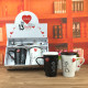 Milk Mugs Cartoon Loving Couple Ceramic Cup HANDGRIP Support Ethiopian Coffee Cup Modern Black and White Drinking 14*8CM 30pcs