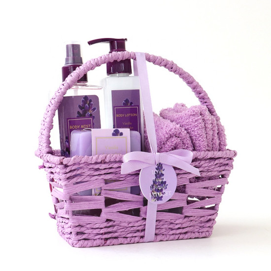 Luxury Mothers Day Bath Spa Lavender Gift Set Home Spa Gift Basket