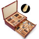 Luxury Stainless Steel 72pcs 84pcs Cutlery Set Sliverware Flatware Serving Set Wooden Box Flatware Set for Wedding Gifts