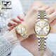 Jsdun 8939 Mechanical Watch, Deep Water Resistant, Automatic Date, Stainless Steel, Luxury Wristwatch, Luminous Women's Watch