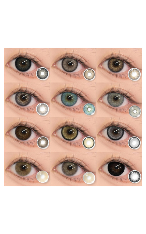 عدسات لاصقة طبية من Eyeshare Soft زوج واحد قوة 0-1000 لون بني رمادي عدسات لاصقة طبية عدسات ملونة للحدقة