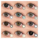 عدسات لاصقة طبية من Eyeshare Soft زوج واحد قوة 0-1000 لون بني رمادي عدسات لاصقة طبية عدسات ملونة للحدقة