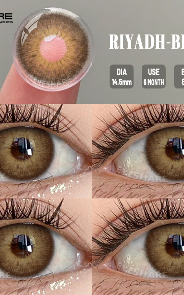 Eyeshare Medical Lens Eye Wear Make up Brown Colored Contact Lenses with Prescription Soft Natural Lenses with Power Color Eyes