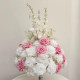 Modern Wedding Centerpieces Table Decorations Burgundy Silk Plastic Flower Ball 80Cm Large Red Rose MoKtong MKT-554
