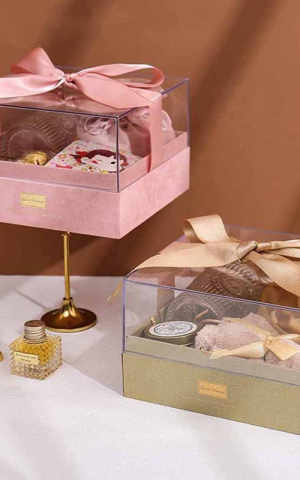  Valentine's Day Clear Box with Lid Lucite Packing Wedding Acrylic Gift Box Souvenir Gift Sweet Biscuit Gift Boxe